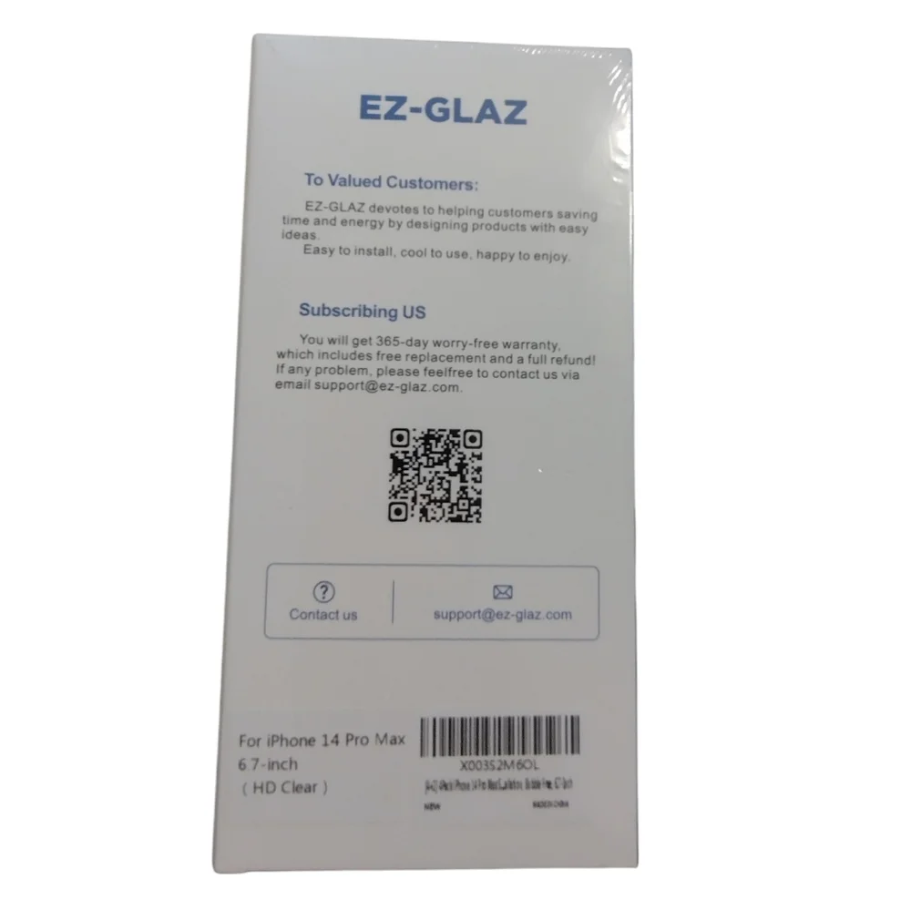 NIB EZ-GLAZ Clear Protective Screen Protector for iPhone 14Pro 4 Pack
